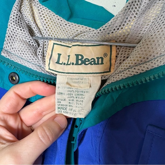 Vintage L.L. Bean Teal and Blue Women's GORE-TEX Jacket Size Small - Picture 3 of 8